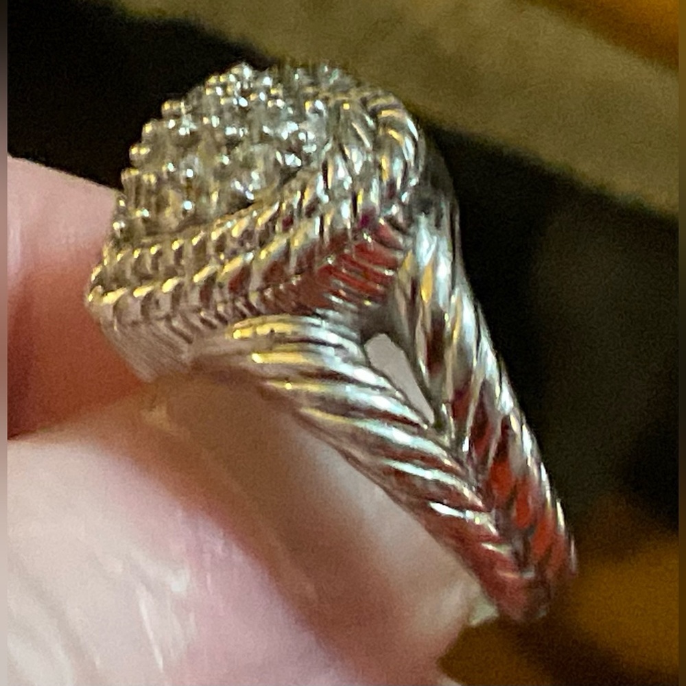 Judith Ripka: Pava heart shaped striking silver (925) cocktail style rop… - Picture 3 of 9